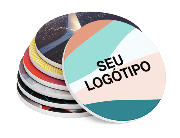 Ceramica - Bases para copos promocionais com logo